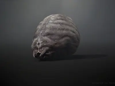 Worm Lt1 - Game Ready Low-poly 3D model Low-poly 3D model