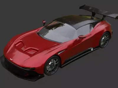 aston martin vulcan original and modified 3D model