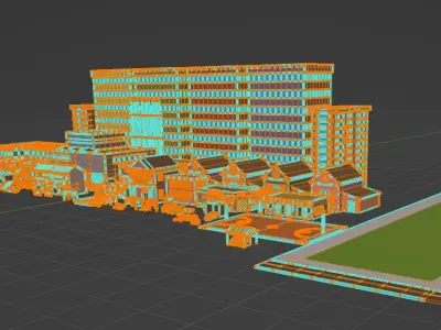 Low Poly City - Low Poly Assets Low-poly 3D model