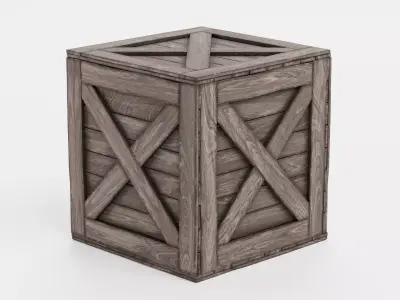 Wooden Crate V5 - Clean Storage and Transport Box 3D model