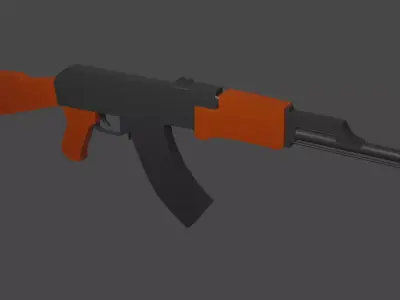 Low Poly AK-47 ak - rifle Free low-poly 3D model