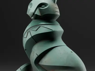 Stylized Fox Totem  Game Asset  3D Print-Ready Model 3D print model