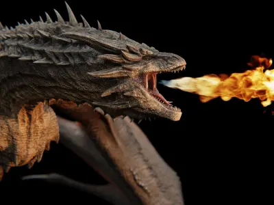 Dragon Low-poly 3D model 8