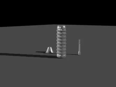 Screw and needle 3D model