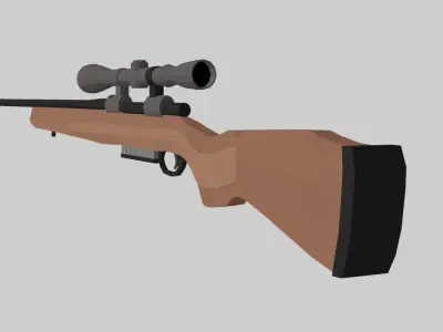 Low poly Mossberg Sniper Low-poly 3D model