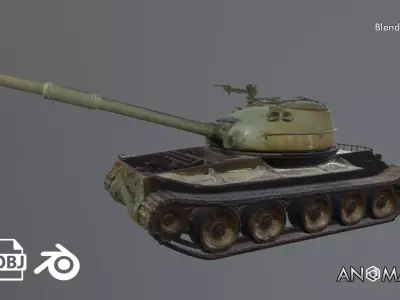 tank wreck 3D model