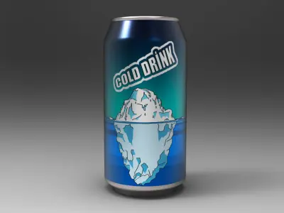 Cold Drink Can 3D model