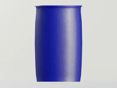 Plastic Tight Head Drum 220L Low-poly 3D model