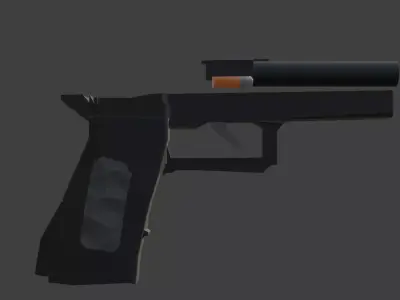 Basic Pistol Style Handgun Free 3D model