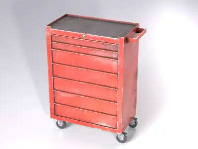 Tool Cart Low-poly 3D model