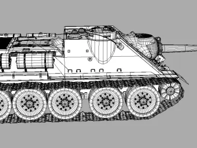  Tank SU 85 3D model
