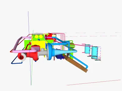 Microbial electrolysis cell MEC gas fed AT IC motor 1 3D model