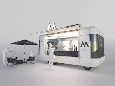 M Mobile Coffee Stand 3D model