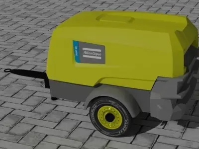 portable compressor  Free 3D model