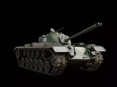 Tank M48 - 3d modeling  3D model
