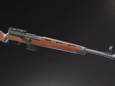 HK SL7 Rifle Low-poly 3D model