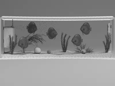 Panoramic Aqua Tank  3D model