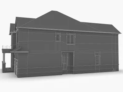Cottage House 12  Low-poly 3D model