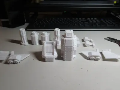 Imperial Corp Flyer  small ship 28mm size 3D print model