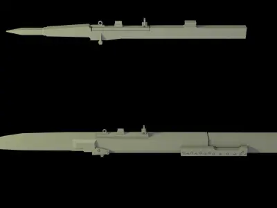 Modern soviet plane air missile  3D model