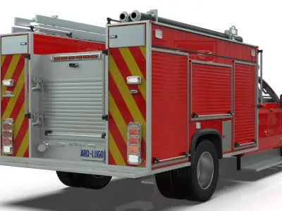 2027 Silverado Concept  Modern Crew Cab Fire Truck 3D model