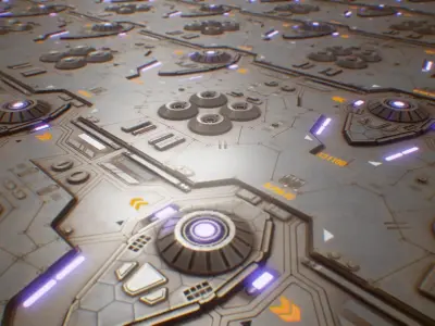 PBR Sci-Fi Industrial Texture 42 Low-poly 3D model