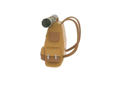 Backpack 3D Low Poly  Free low-poly 3D model