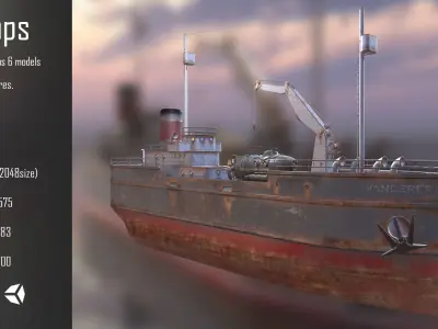 Cargo Ship Low-poly 3D model by MB-Studio from CGTrader