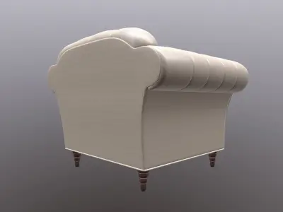 Chesterfield Armchair Sofa 3D model