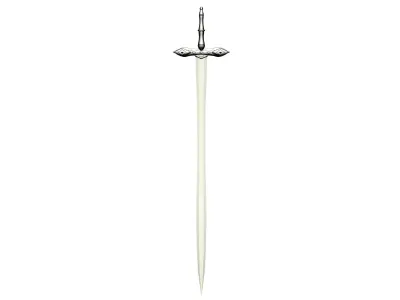 Medieval Sword 3D model 7