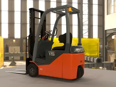 Forklift Rigged 3D model