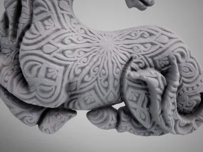 Horse Carving 3D print model