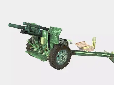 M2A1 - howitzer 105mm 3D model