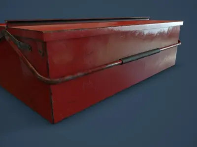 RIGGED Toolbox Low-poly 3D model