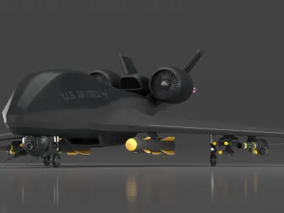 Future Drone Global Hawk  GI 3D model  Low-poly 3D model