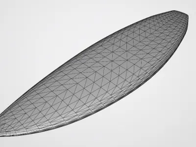 surfboard shelf Low-poly 3D model