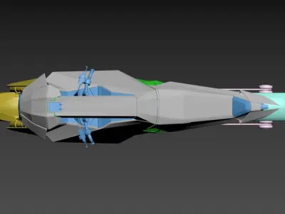 3D model of a futuristic motorcycle 3D model