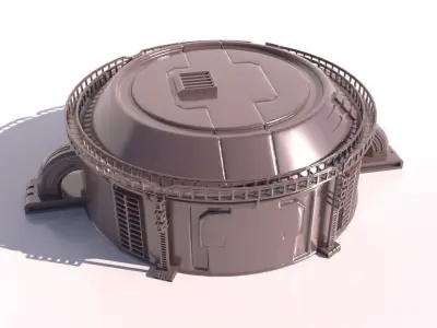 SCI-FI STORAGE TANK for 3Dprint 3D print model 2