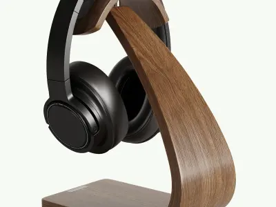 WireWireless headphone 3D model