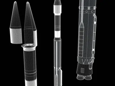 Atlas V Rocket 3D model purchase
