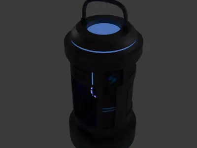 Cyberpunk Barrel  Low-Poly 3D Mode Low-poly 3D model