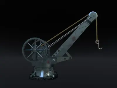 Harbor Crane Low-poly 3D model