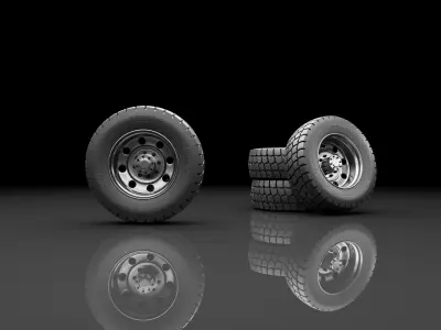Whell Tire 3D Model 3D model