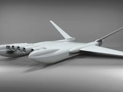 ekranoplan sea launch Free 3D model