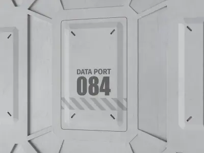 Communication Relay Hatch 084 White 3D model
