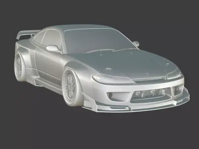 Nissan Silvia S15 Pandem Wide Body Kit 3D model