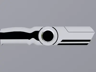 Alien blaster concept Low-poly 3D model