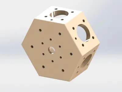 crankcase hexagonal face plate 3D model