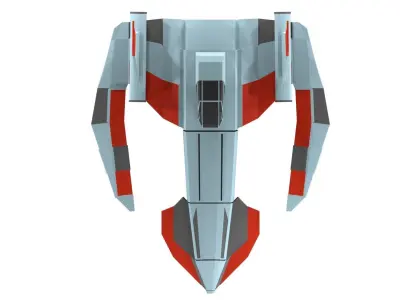 Low-poly spaceship Low-poly 3D model
