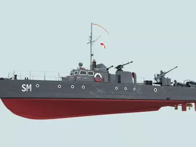 ORP Smialy submarine hunter  3D model